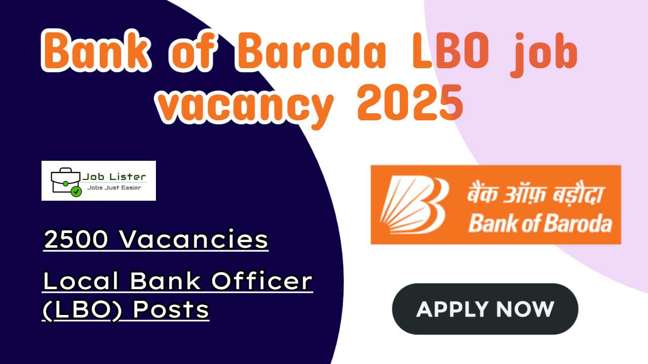 Bank of Baroda LBO job vacancy