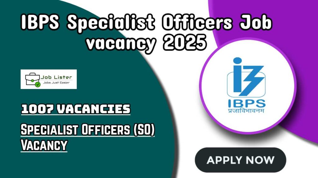 IBPS SO Job vacancy